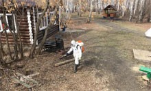 26 Апреля 2019 года На Базе отдыха Избушки проведена Антиклещевая обработка